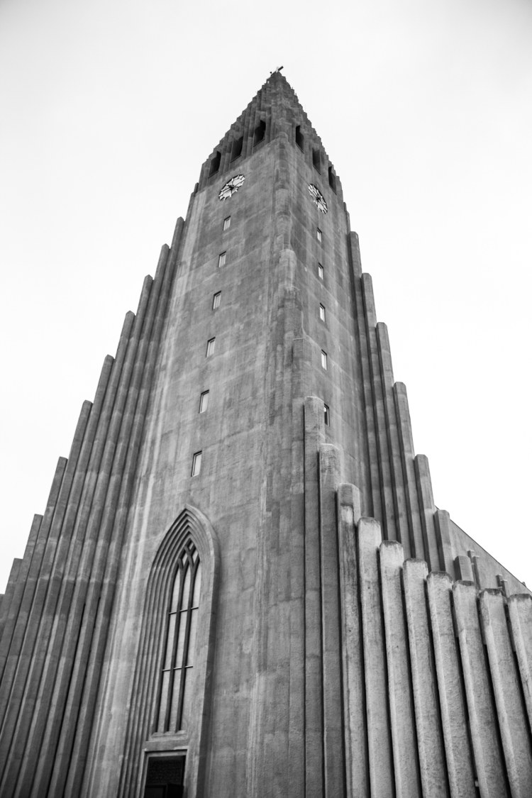 Hallgrimskirkja's wonderful architecture stands tall in Reykjavik, Iceland. NotSoSAHM